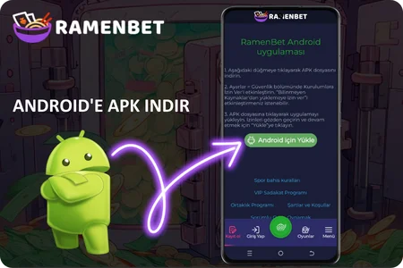 Android için bahis yapmak üzere Ramenbet APK indir