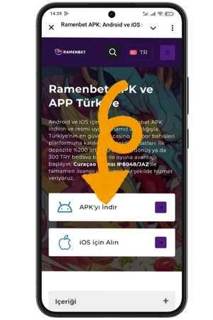 ramenbet apk uygulaması android için indir