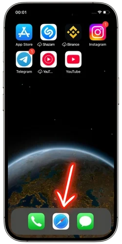 Safari tarayıcısı üzerinden iOS'a ramenbet kurulumu