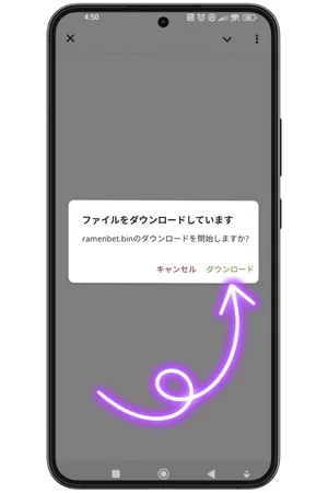インストールファイルの有効化